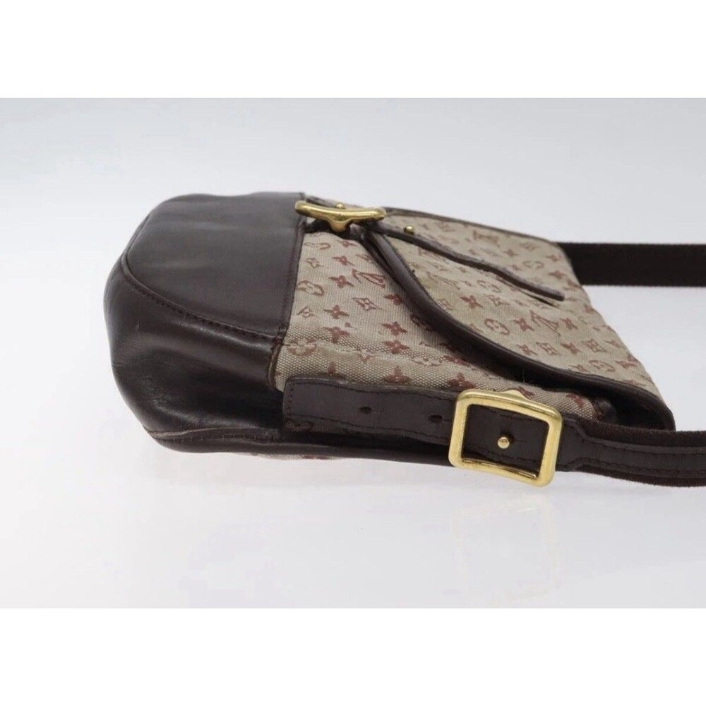LOUIS VUITTON Monogram Mini Belanger Shoulder Bag Red LV Canvas M92171 Fair/Poor - Picture 3 of 16